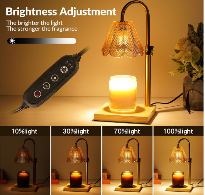 Transform your space with this sophisticated candle warmer lamp, engineered for both ambiance and practicality.