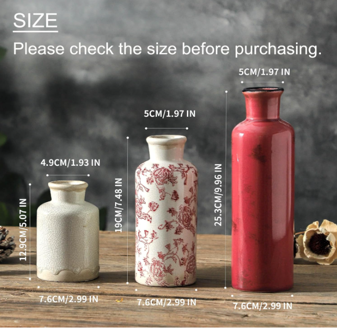 Modern Ceramic Vase Set, Neutral Colors, Decorative Vases for Home Shelf Decor, 4 Piece Collection (Coffee Mix Set 4) High Quality.