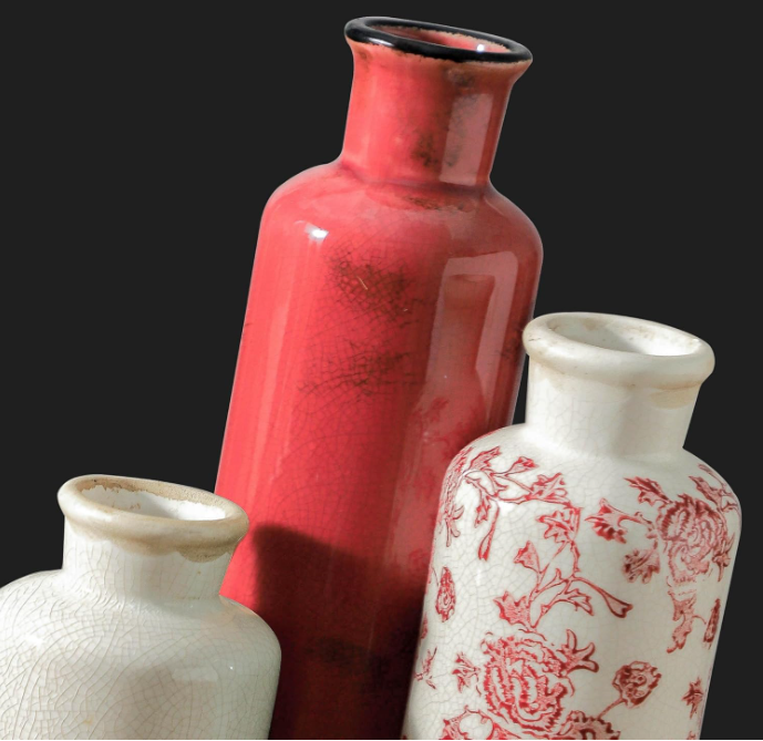 Modern Ceramic Vase Set, Neutral Colors, Decorative Vases for Home Shelf Decor, 4 Piece Collection (Coffee Mix Set 4) High Quality.